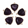 Natural Amethyst Links Connectors G-T131-18C-1