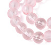 Frosted Transparent Glass Bead Strands GLAA-P065-8mm-03-3