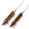 Natural Tiger Eye Pointed Dowsing Pendulums G-Q184-04D-P-1