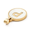 PVD Vacuum Plating 304 Stainless Steel with White Shell Pendants STAS-G268-01P-G-3