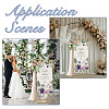 Adjustable Height Iron Wedding Sign Holder AJEW-WH0410-51G-5