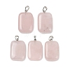 Natural Rose Quartz Pendants G-C184-02-1