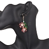 Acrylic Flower Dangle Earrings EJEW-MZ00588-04-3