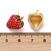 Brass Enamel Stud Earrings EJEW-F895-24B-G-5