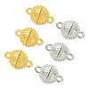 20 Sets 2 Colors Brass Magnetic Clasps KK-CJ0001-86-1