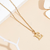 304 Stainless Steel Letter Pendant Necklaces NJEW-LP0001-53E-G-3