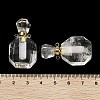 Natural Quartz Crystal Perfume Bottle Pendants G-Q163-10G-04-3