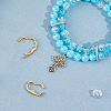 4Pcs 2 Colors Brass Micro Pave Clear Cubic Zirconia Peanut Twister Clasps KK-HS0001-22-5