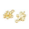 Brass with ABS Plastic Imitation Pearl Connector Charms KK-Z151-01G-01-2