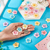 30Pcs 6 Colors Transparent Resin Cabochons RESI-TA0004-45-6