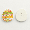 2-Hole Printed Wooden Buttons BUTT-R031-146-2
