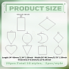 20Pcs 10 Styles Alloy Pendants FIND-LP0006-07P-2