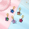 Star Glass Pendant Decorations HJEW-JM02956-2