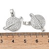 Brass Micro Pave Cubic Zirconia Pendants KK-U045-12P-3