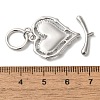 Brass Micro Pave Clear Cubic Zirconia Toggle Clasps KK-N254-80P-4