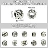 100Pcs 10 Styles Tibetan Style Alloy European Beads FIND-CJ0003-72-2