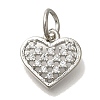 Brass Micro Pave Cubic Zirconia Pendants KK-Q001-10P-1