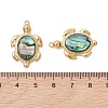 Natural Paua Shell Epoxy Resin Pendants PALLOY-JF05271-01-4
