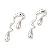 Rack Plating Brass Melting Teardro Dangle Stud Earrings for Women EJEW-Z019-01P-1