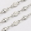 Tarnish Resistant 3.28 Feet 304 Stainless Steel Flower Chains X-CHS-K001-47-1