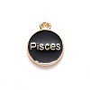 Alloy Enamel Pendants X-ENAM-S124-01B-08H-3