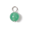 Natural Dyed Malaysia Jade Round Charms PALLOY-JF03358-02-2