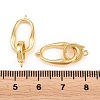 Brass Fold Over Clasps KK-H292-25G-2
