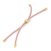 Adjustable Round Braided Microfiber Leather Cord Bracelet Making KK-CBAC260-01G-4