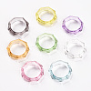 Transparent Acrylic Finger Rings RJEW-T010-09-2