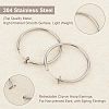 UNICRAFTALE 24pcs 6 sizes 304 Stainless Steel Retractable Clip-on Hoop Earrings EJEW-UN0001-57-5