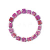 Square Synthetic Imperial Jasper Beaded Bracelets for Women Men LS-DR6998-3-1