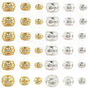 9Pcs 3 Styles Brass Micro Pave Clear Cubic Zirconia Beads KK-YW0004-43G-2