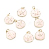 Brass Enamel Pendants KK-A155-11G-2