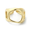 Rack Plating Brass Open Cuff Rings RJEW-C076-02G-2