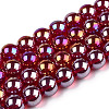 Electroplate Transparent Glass Beads Strands LS-GLAA-T032-T10mm-AB20-1