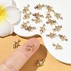 SHEGRACE Brass Pave Cubic Zirconia Star Connector Charms XGRQ2O602-441A-G-5