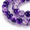 Baking Paint Transparent Crackle Glass Round Bead Strands DGLA-Q018-10mm-47-3
