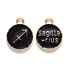 Alloy Enamel Pendants X-ENAM-S124-01B-08F-1
