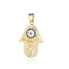 Brass Micro Pave Cubic Zirconia Pendants ZIRC-OY001-38G-1