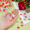 60Pcs 6 Styles Sport Opaque Resin Cabochons CRES-DC0001-10-3