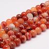 Natural Striped Agate/Banded Agate Bead Strands G-K153-B35-10mm-1