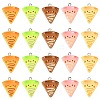 40Pcs 5 Colors Opaque Resin Pendants RESI-CJ0004-80-1