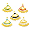 Glass Seed Beaded Pendants PALLOY-MZ01415-1
