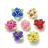 Handmade Polymer Clay Flower Beads CLAY-S089-03-1