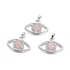 Natural Rose Quartz Pendants G-L512-H11-1