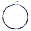 6MM Round Natural Sodalite and Column Natural Lava Rock Beaded Necklaces for Women Men LV4865-1-1