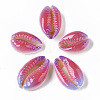 Printed Natural Cowrie Shell Beads X-SSHEL-R047-01-A03-2