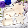   4Pcs 4 Style Wooden Needlecraft Cross-stitch Embroidered Blank Frame DIY-PH0003-76B-2