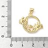 Brass Micro Pave Cubic Zirconia Pendants KK-S337-08G-E-3
