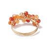 4Pcs Natural Gemstone Rings RJEW-TA00198-6